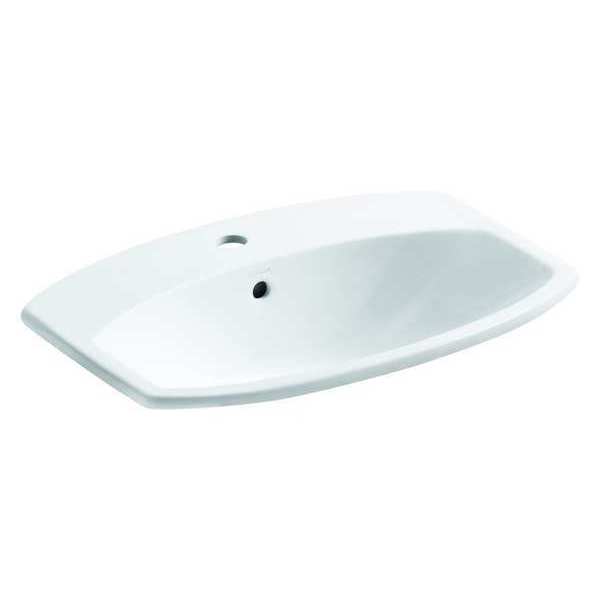 17 7/8 in W x 20 11/16 in L x 7 5/8 in H, Drop-In, Vitreous china