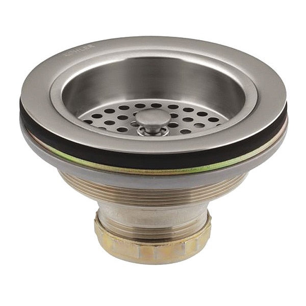 Sink Drain, 4 1/2 in Dia, Brass