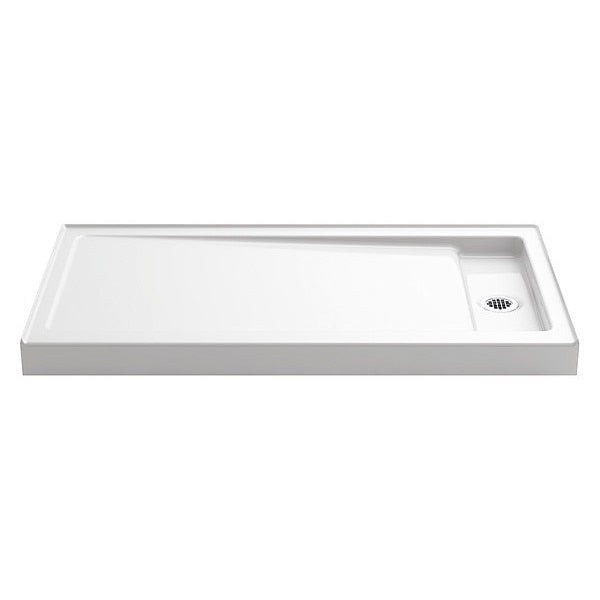 Shower Base, Cast Iron, White, 4