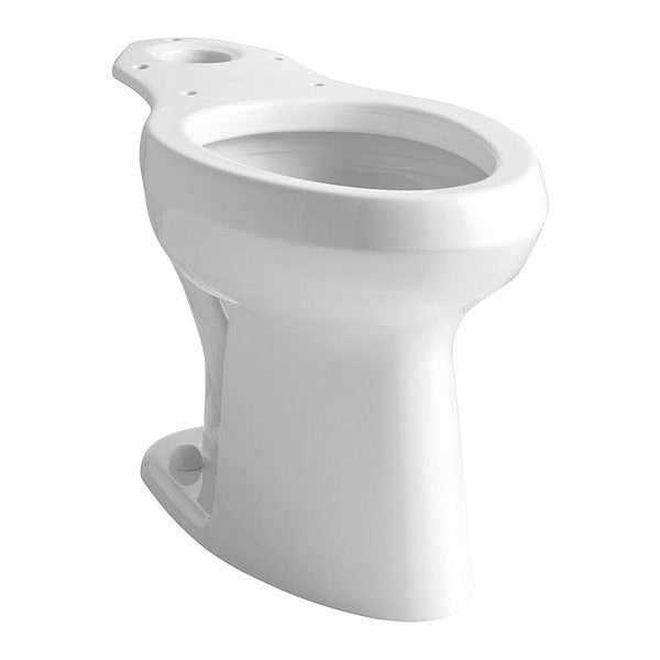 Toilet Bowl, 1.6 gpf, Gravity Fed, Floor Mount Mount, Elongated, White