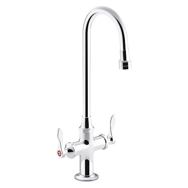 Manual Single Hole Mount, Gooseneck Bathroom Faucet
