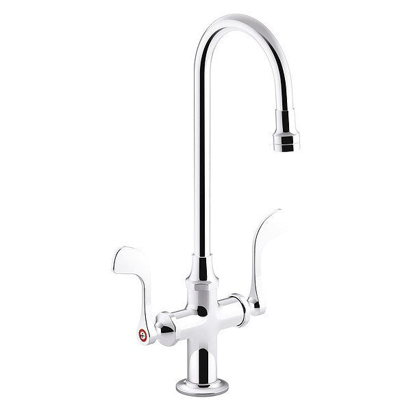 Manual Single Hole Mount, Gooseneck Bathroom Faucet