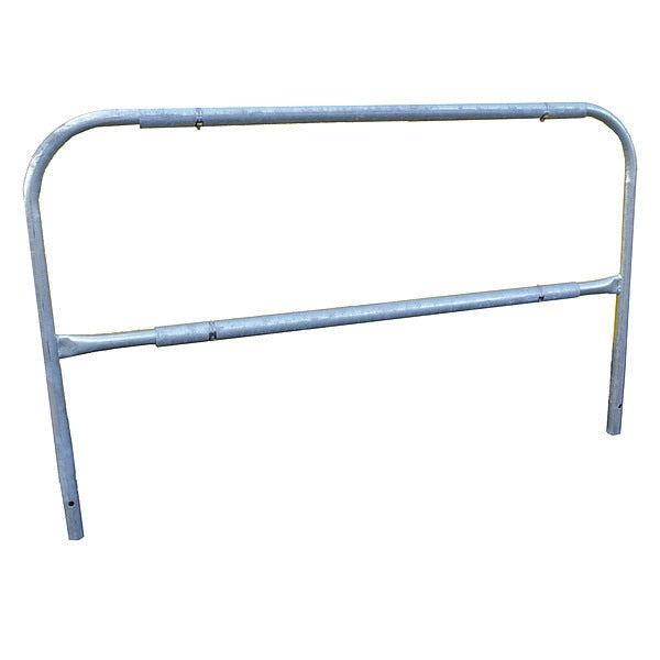Guardrail, 10 ft. L, Steel, Adjustable, Gray