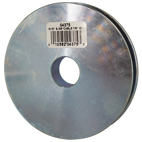 Sheave, Wire Rope, 5/16 in Max Cable Size, 1,700 lb Max Load, Zinc Plated