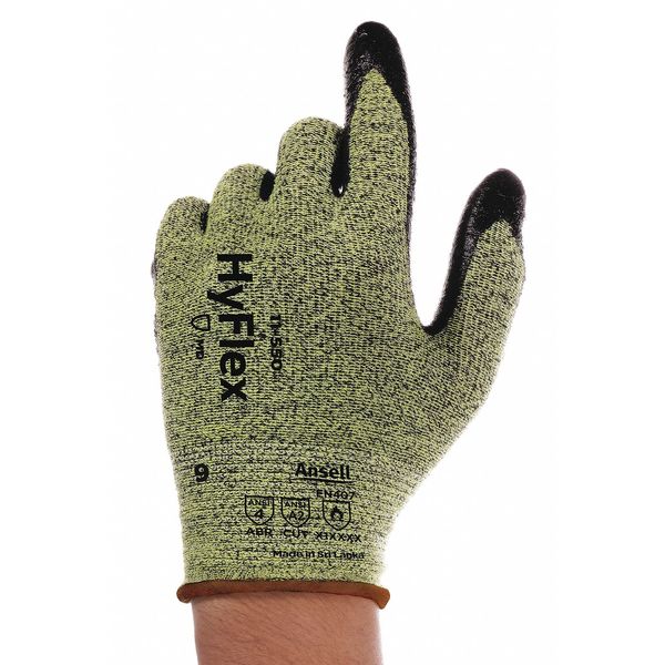 Cut Resistant Coated Gloves, A2 Cut Level, Nitrile, 8, 1 PR