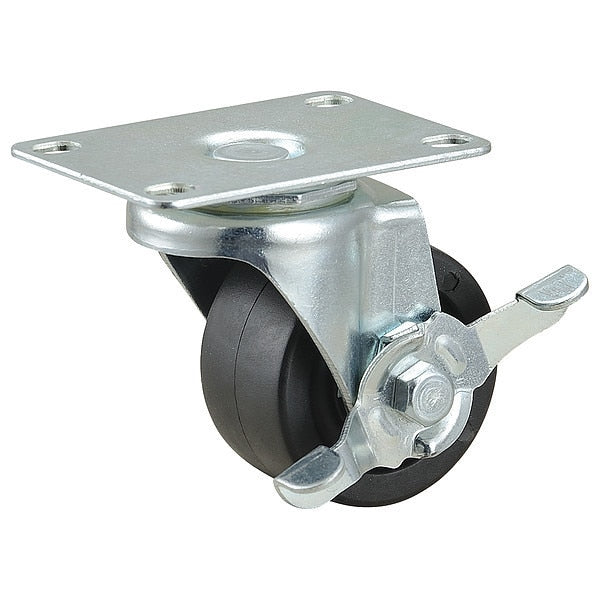 Standard Plate Caster, Swivel, 175 lb.