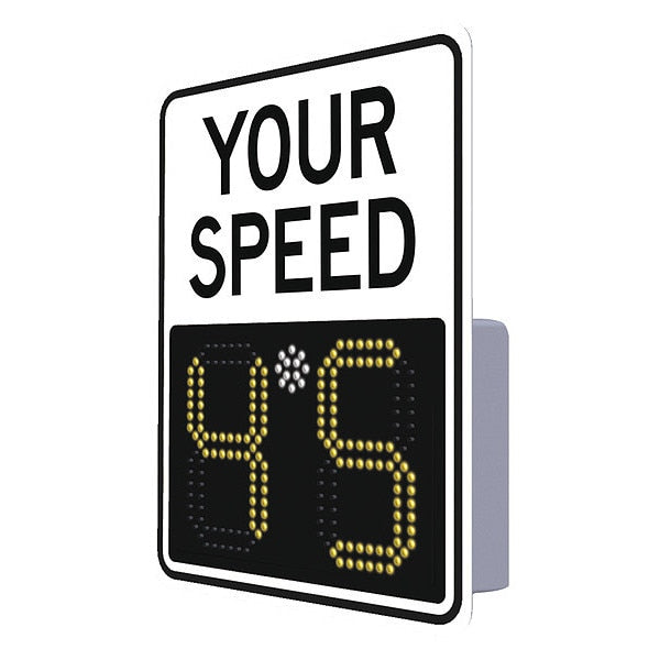 Radar Speed Monitor Sign, Aluminum, 29x23