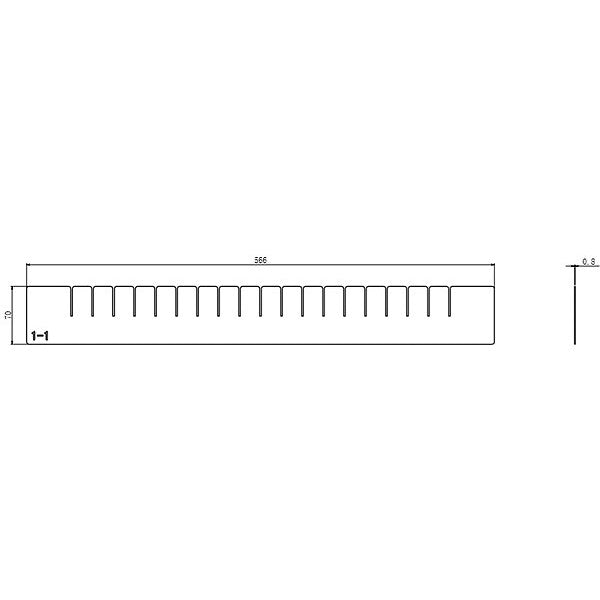Divider, 1pk, 2 3/4 in H x 22 9/32 in W