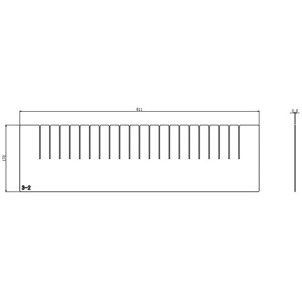 Divider, 1pk, 5 5/8 in H x 24 in W