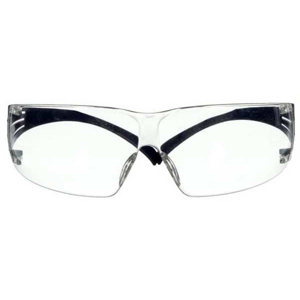 Safety Glasses, SecureFit 200 Series, Scotchgard Anti-Fog, Frameless, Blue Temples, Clear Lens