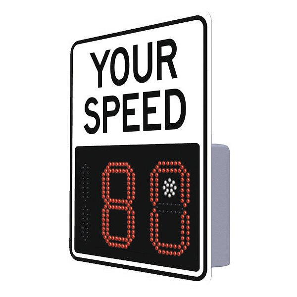 Radar Speed Monitor Sign, Aluminum, 29x23