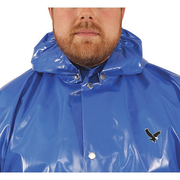 Rain Hood, L, Blue, Polyurethane, Mens