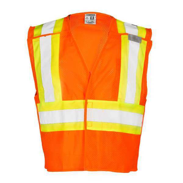 Large Class 2 Breakaway High Visibility Vest, Orange