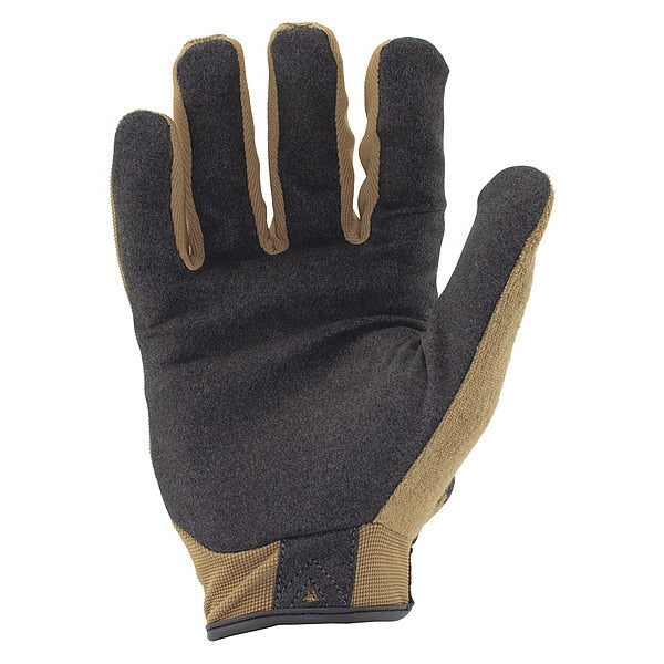 Mechanics Touchscreen Gloves, XL, Tan/Silver, Single Layer, Polyester