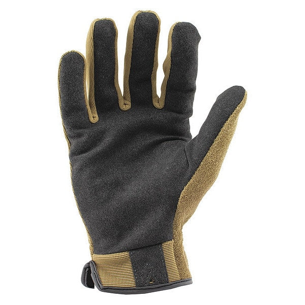 Mechanics Touchscreen Gloves, XL, Tan/Silver, Single Layer, Polyester