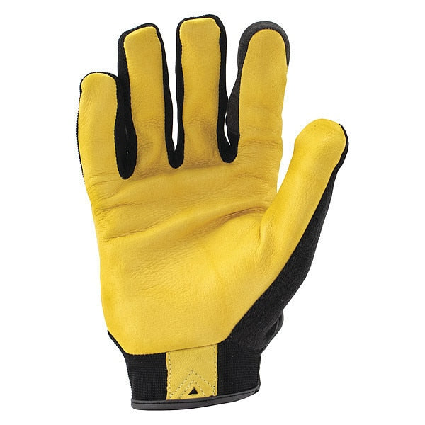 Mechanics Touchscreen Gloves, L, Black/Gold, Single Layer, Polyester