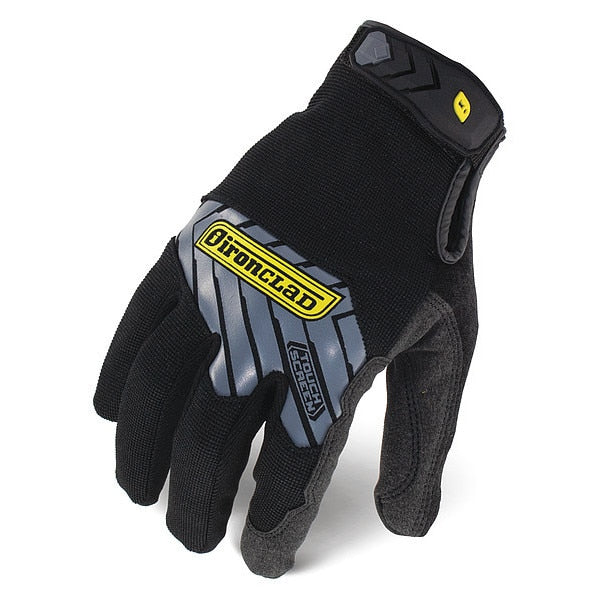 Mechanics Touchscreen Gloves, 2XL, Black/Silver, Reinforced, Polyester