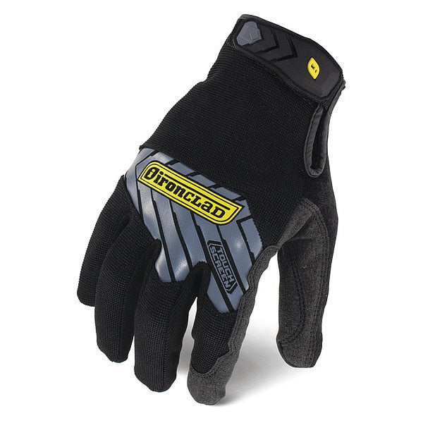 Mechanics Touchscreen Gloves, 2XL, Black/Silver, Single Layer, Polyester