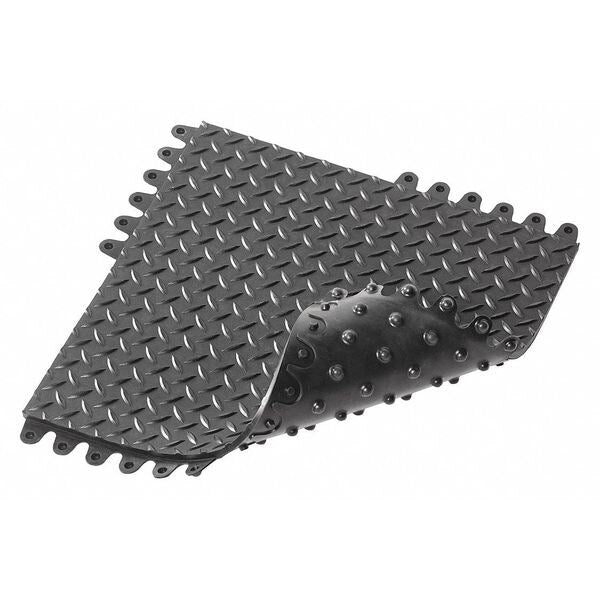 Interlocking ESD Mat Natural Rubber 18 in 18 in 3/4 in