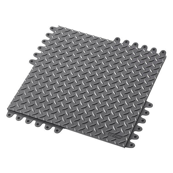 Interlocking Antifatigue Mat Tile Nitrile Rubber 18 in 18 in 3/4 in