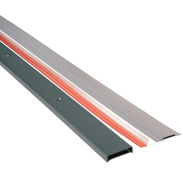 Fire Door Gap Seal, 48 in, Gray, Steel