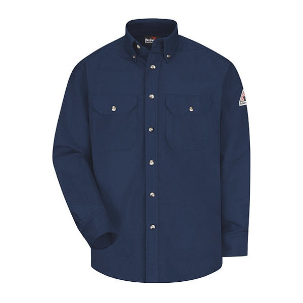 Flame-Resistant Collared Shirt, Navy