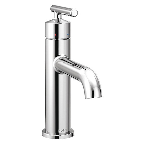 Lever Handle Single Hole Mount, 1 Hole Low Arc Bathroom Faucet, Chrome