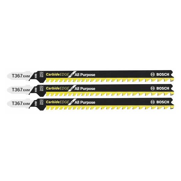 Jig Saw Blade Set, Carbide, T Shank, PK3