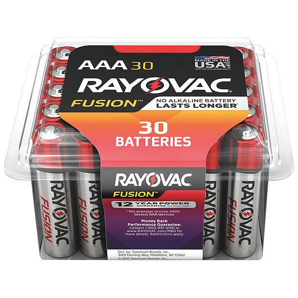 UltraPro Fusion AAA Alkaline Battery, 1.5V DC, 30 Pack