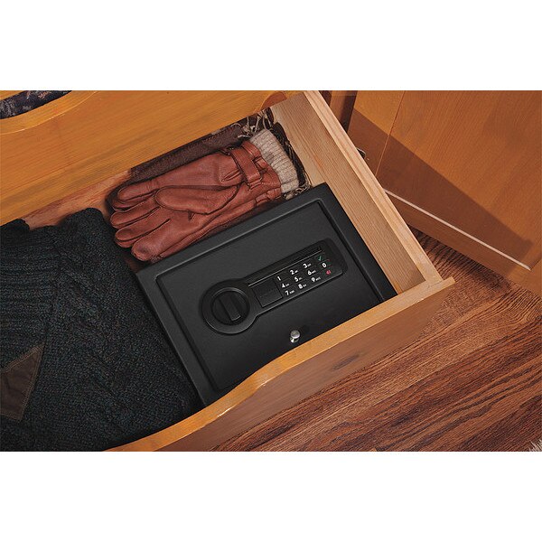Security Safe, 0.4 cu ft, 13.5 lb, Electronic Lock