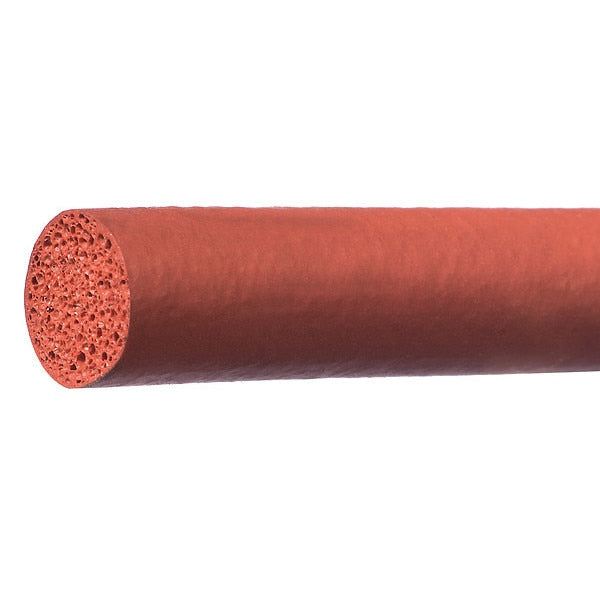 Silicone Cord, Diameter 1/8 in, Red
