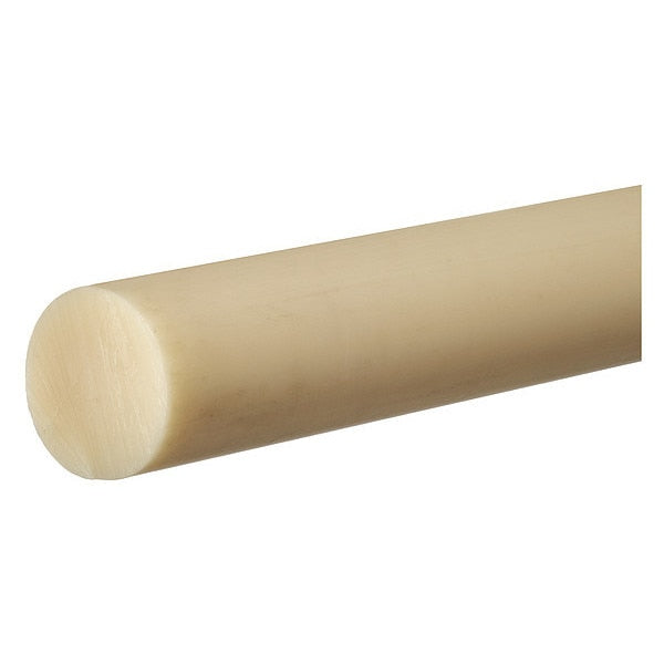 Beige ABS Rod Stock 3 ft. L, 1-1/2