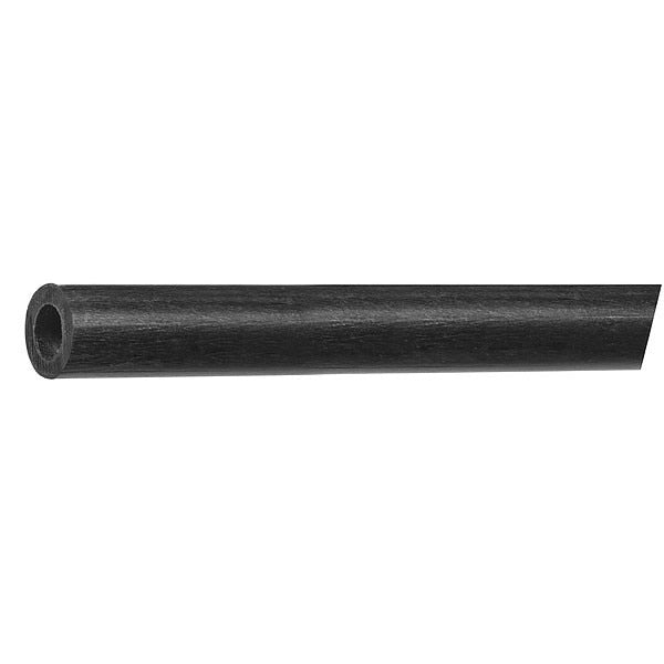 Black Carbon Fiber Tube Stock 4 ft L, 3/16 in Inside Dia, 1/4 in Outside Dia