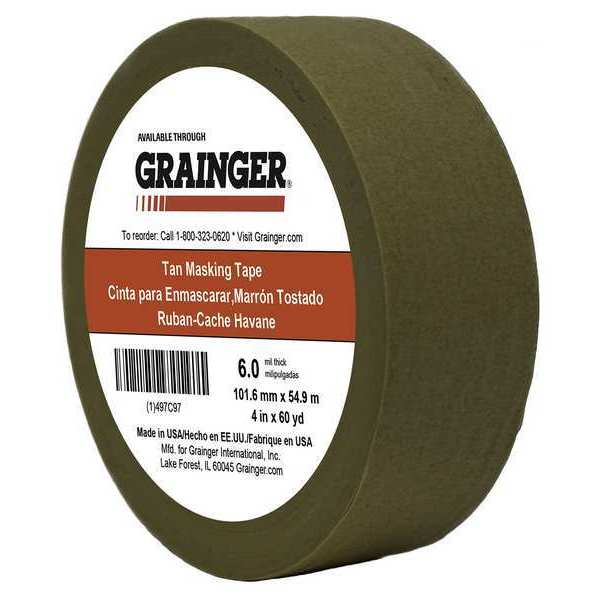 Masking Tape, Kraft Paper, Tan