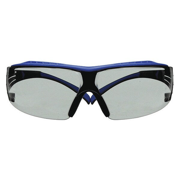Safety Glasses, Wraparound Gray Polycarbonate Lens, Anti-Fog, Scratch-Resistant