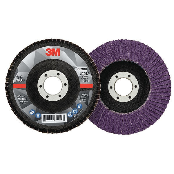 Flap Disc, 4 1/2 in Dia, 7/8 in Arbor