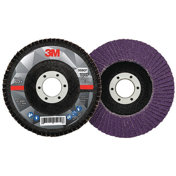 Flap Disc, 4 1/2 in Dia, 7/8 in Arbor