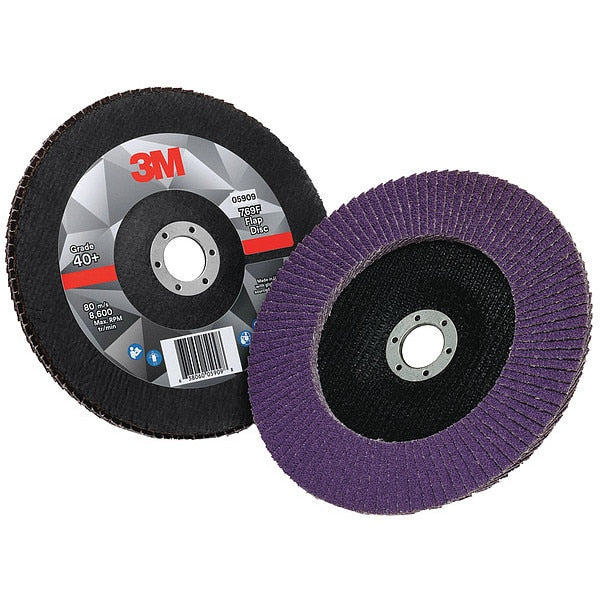 Flap Disc, 7 in Dia, 7/8 in Arbor, 40 Grit
