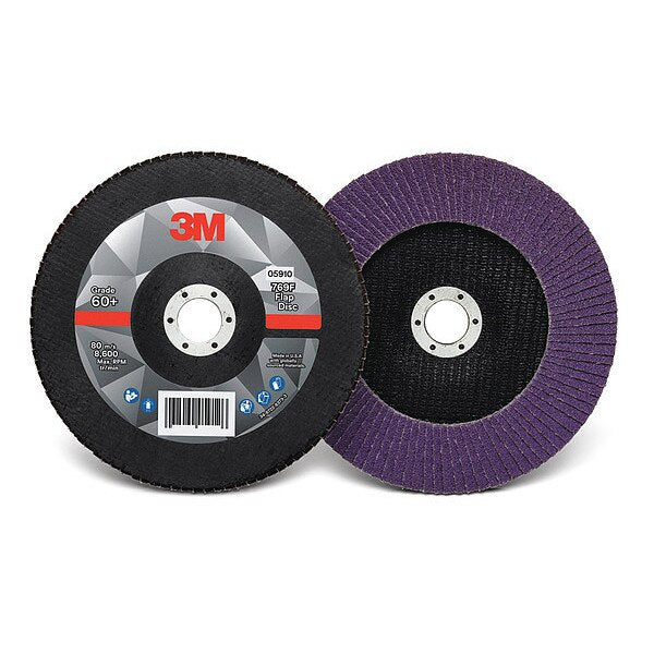 Flap Disc, 7 in Dia, 7/8 in Arbor, 60 Grit