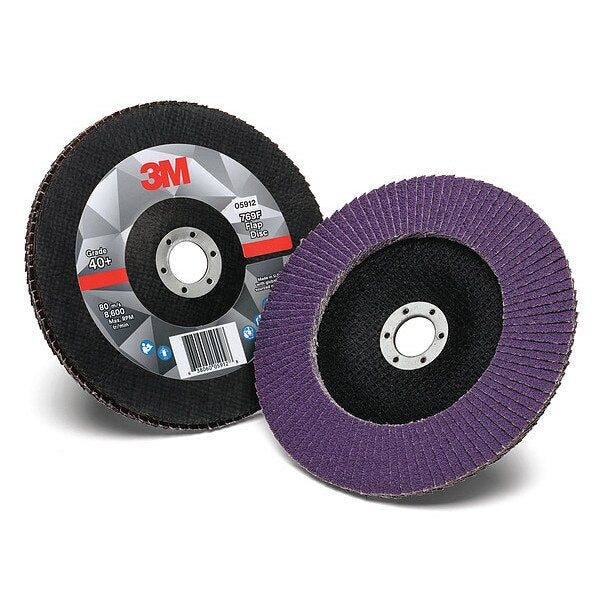 Flap Disc, 7 in Dia, 7/8 in Arbor, 40 Grit
