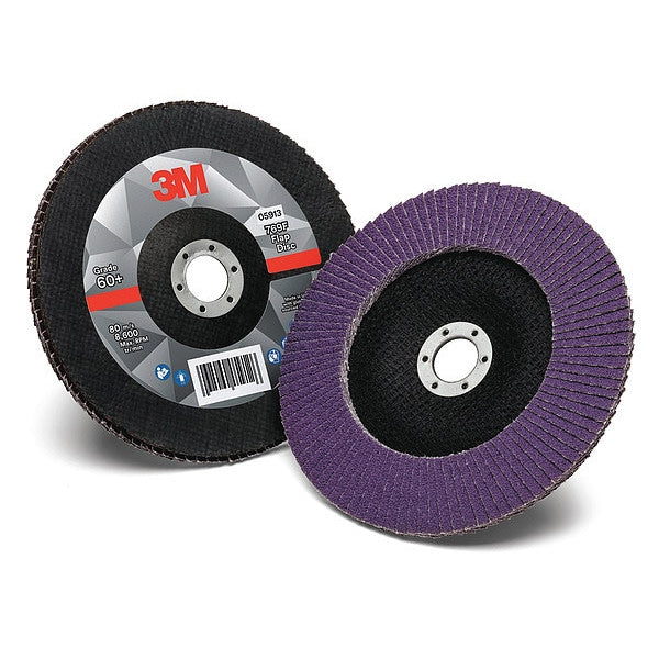 Flap Disc, 7 in Dia, 7/8 in Arbor, 60 Grit