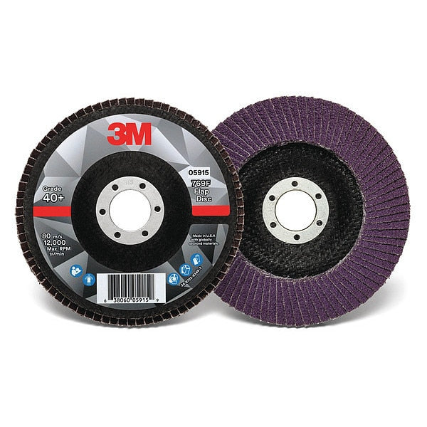Flap Disc, 5 in Dia, 7/8 in Arbor, 40 Grit