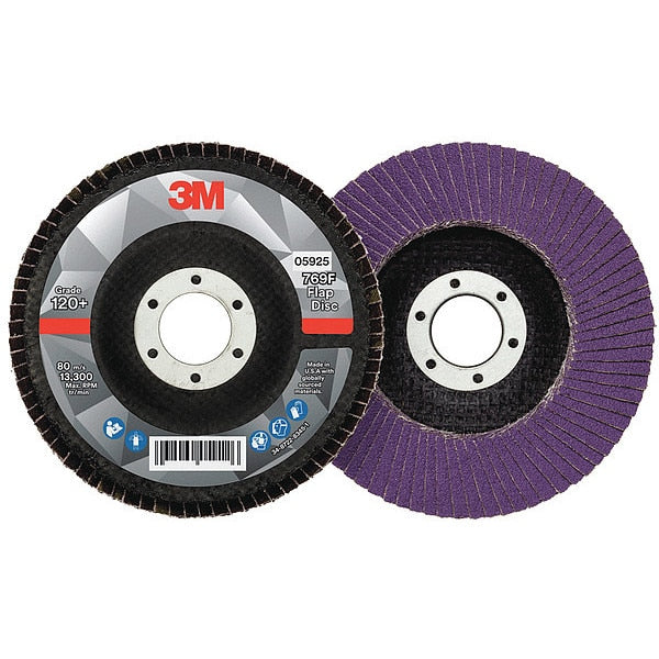 Flap Disc, 4 1/2 in Dia, 7/8 in Arbor