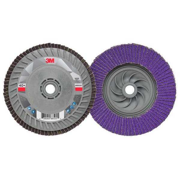 Flap Disc, 5 in Dia, 5/8 in Arbor, 40 Grit