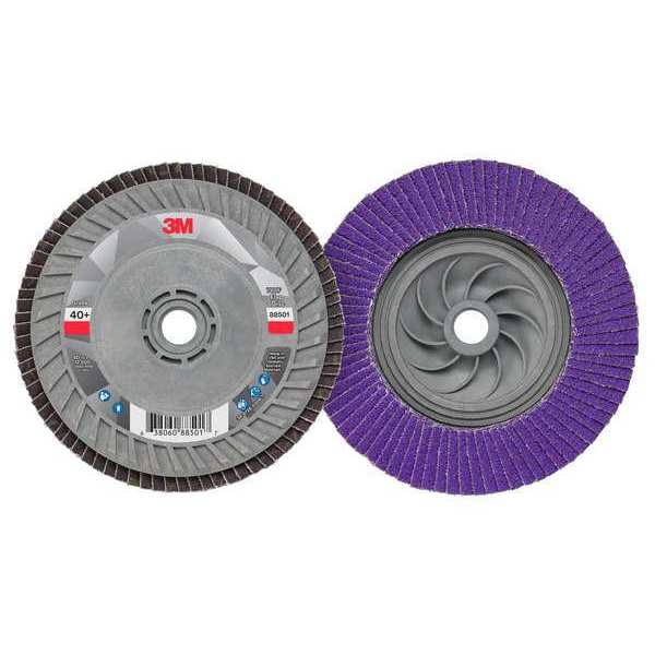 Flap Disc, 5 in Dia, 5/8 in Arbor, 40 Grit
