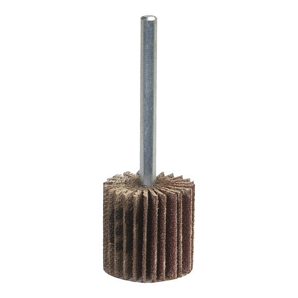 Flap Wheel, AO, 3x1x1/4 In Shank, 80G