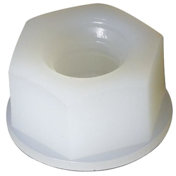 Self Threading Lock Nut, #10-24, Nylon, Grade 6, Plain, 1/4 in Ht, 25 PK
