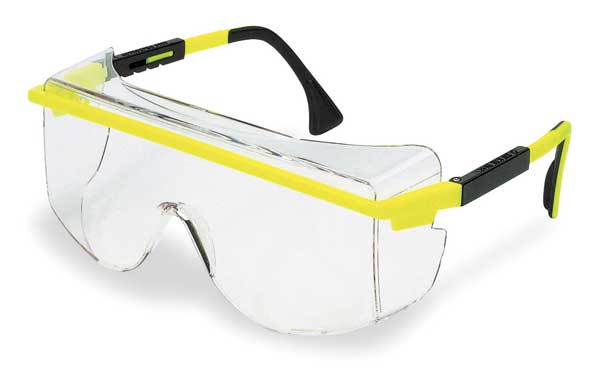Safety Glasses, OTG Clear Polycarbonate Lens, Anti-Fog