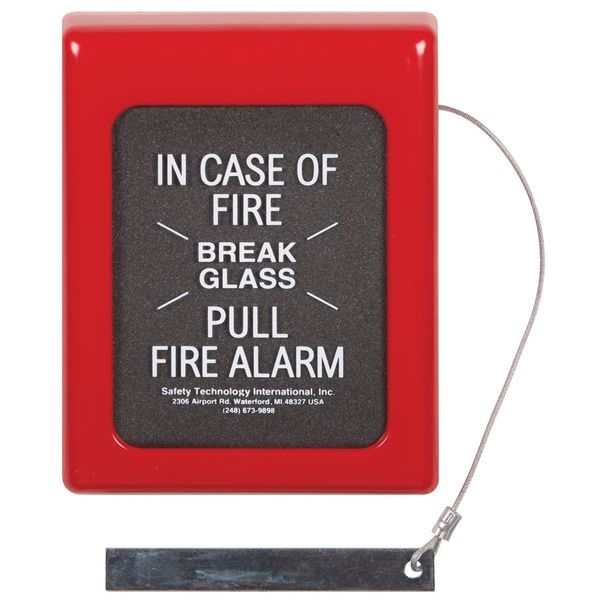 Fire Alarm Break Glass Cover, 6.5 x 9 In