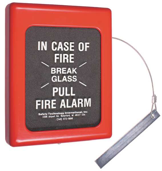 Fire Alarm Break Glass Cover, 6.5 x 9 In